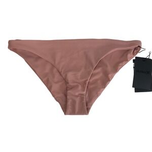 Hurley Womens Dusty Rose Pink Low Rise Bikini Bottom Solid Swimwear New